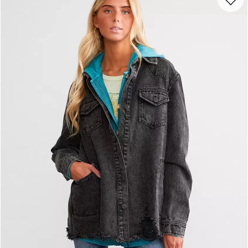 BKE Distressed Denim Jacket